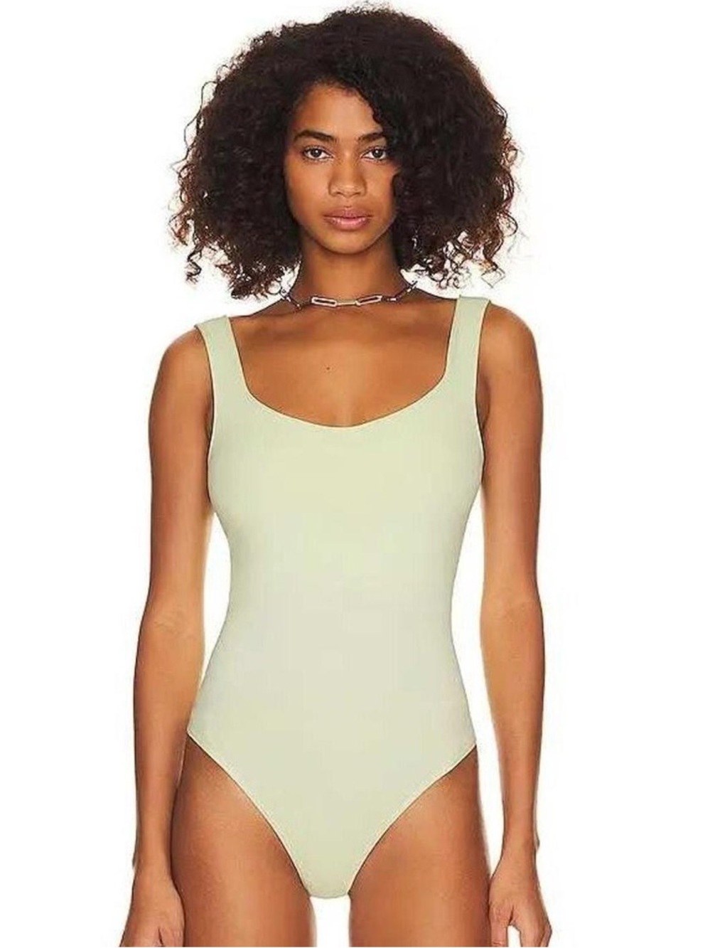 Intimately Free People | Clear Lines Bodysuit Lime Sorbetto | Size L/XL